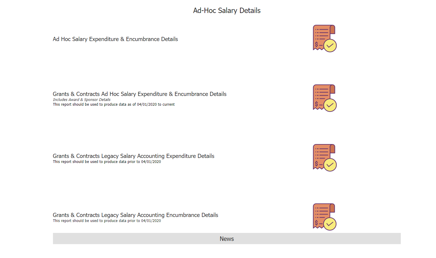 Ad-Hoc Salary Details