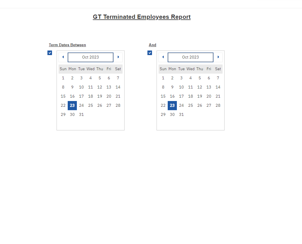 GT Terminated Employees Report