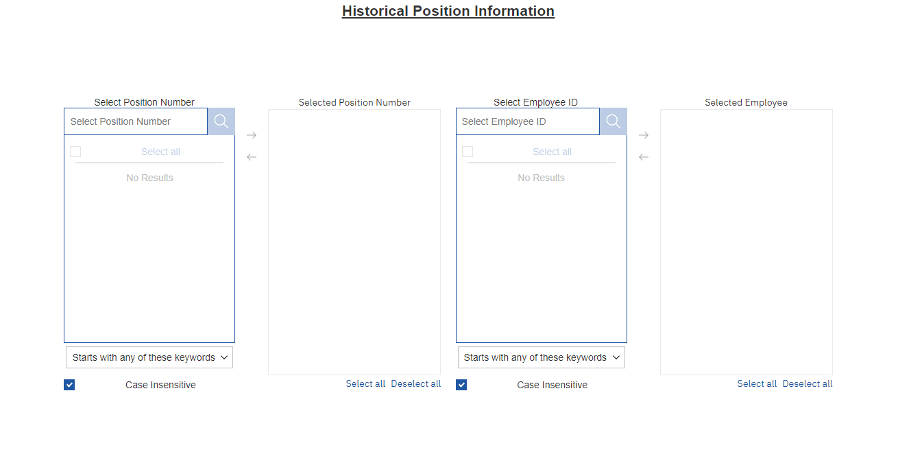 Historical Position Information