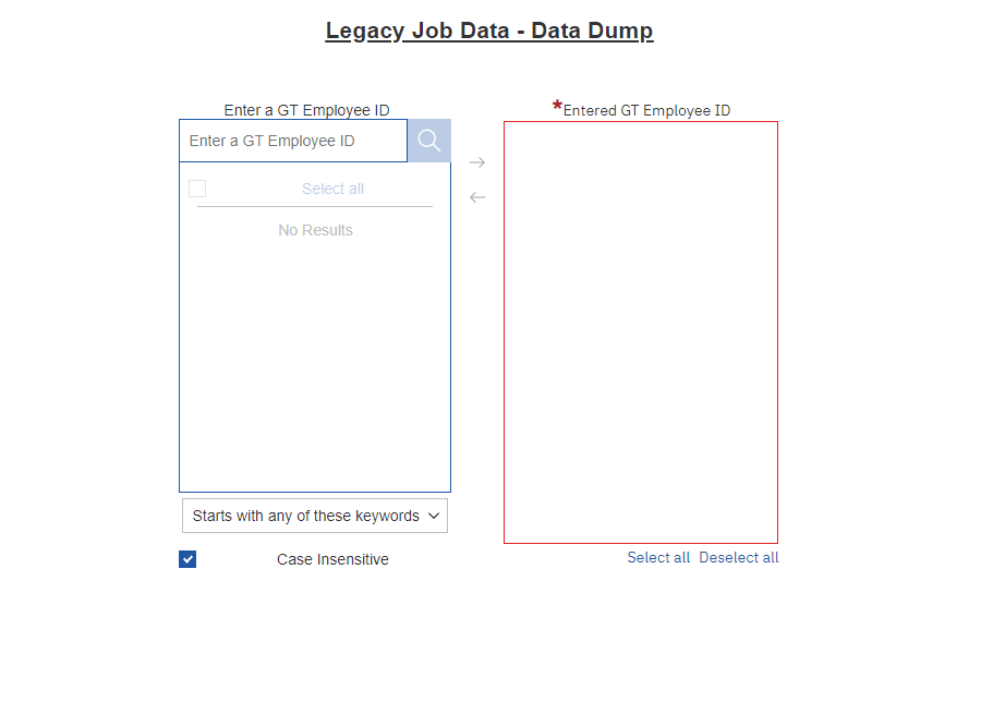 Legacy Data Dump - Job Data