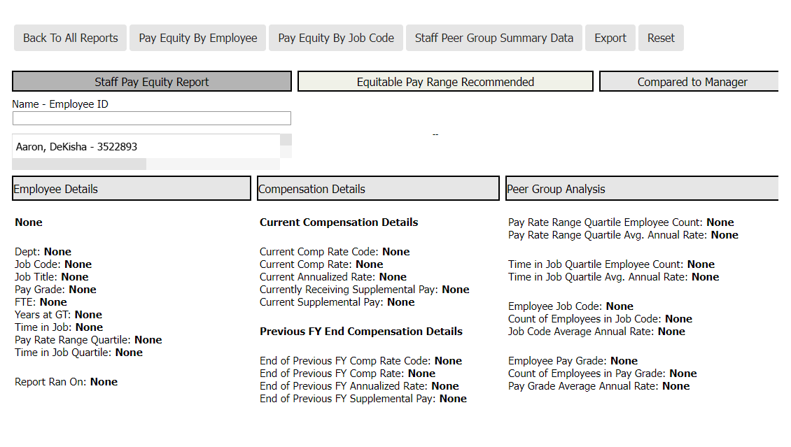 Pay Equity Report - Staff