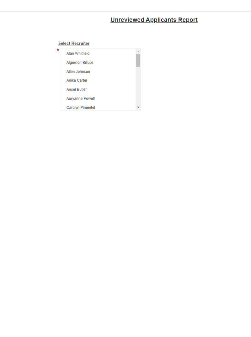 Unreviewed Applicants
